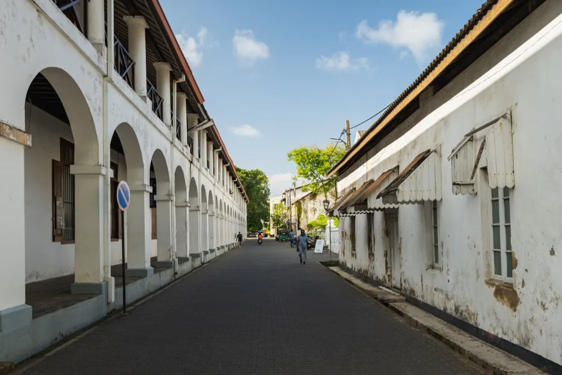 Colonial street inside UNESCO-listed Galle Fort