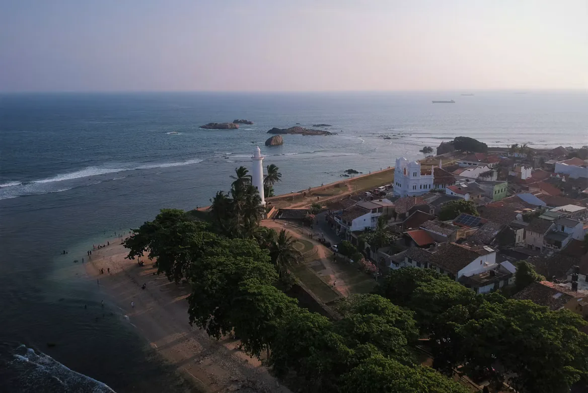 View across the historic fort in Galle, Sri Lanka
