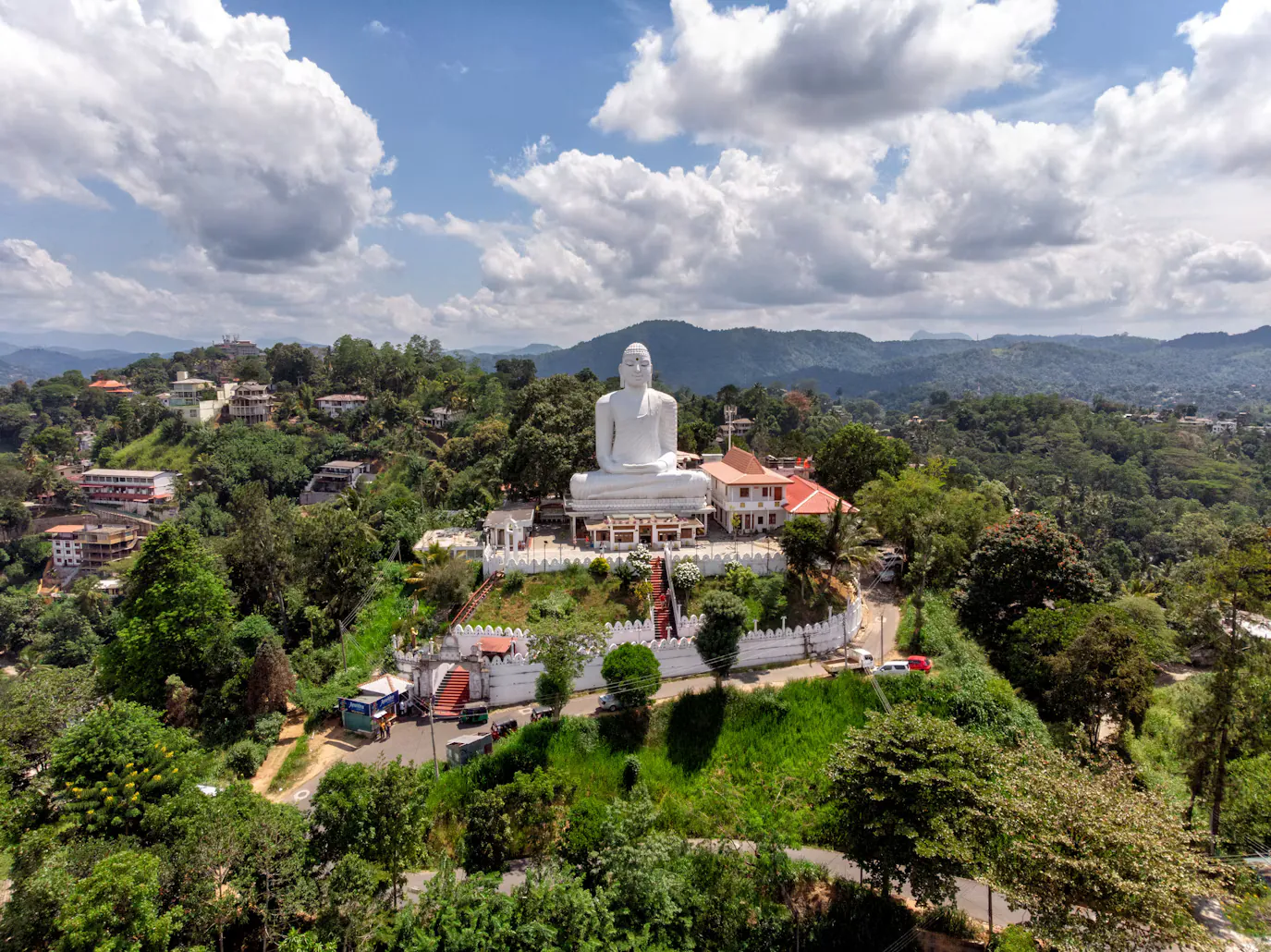 Bahirawakanda Buddha statue overlooking Kandy, Sri Lanka